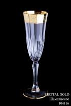 Бокал для шампанского Precious Cre Art (Пречиус Кре Арт) "Recital Gold" (6шт)