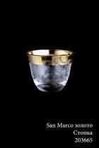 Рюмка для ликера, водки Precious Cre Art (Пречиус Кре Арт) "San Marco" золото (6шт) стопка